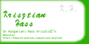 krisztian hass business card